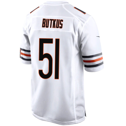 C.Bears #51 Dick Butkus White Stitched Player Vapor Game Football Jerseys
