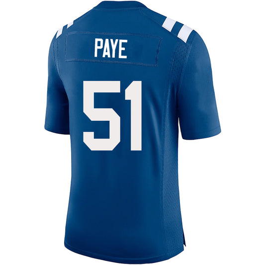 I.Colts #51 Kwity Paye Royal Stitched Player Vapor Game Football Jerseys