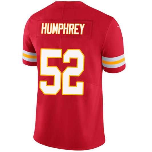 KC.Chiefs #52 Creed Humphrey Red Stitched Player Vapor Game Football Jerseys