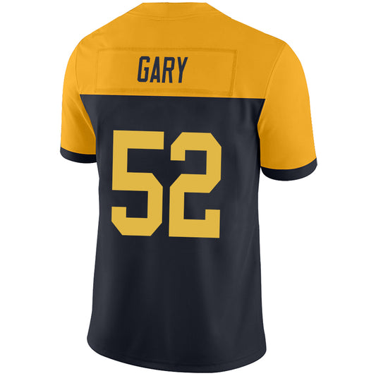 GB.Packer #52 Rashan Gary Navy Stitched Player Game Football Jerseys