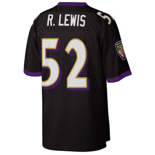 B.Ravens #52 Ray Lewis Black Stitched Player Vapor Game Football Jerseys