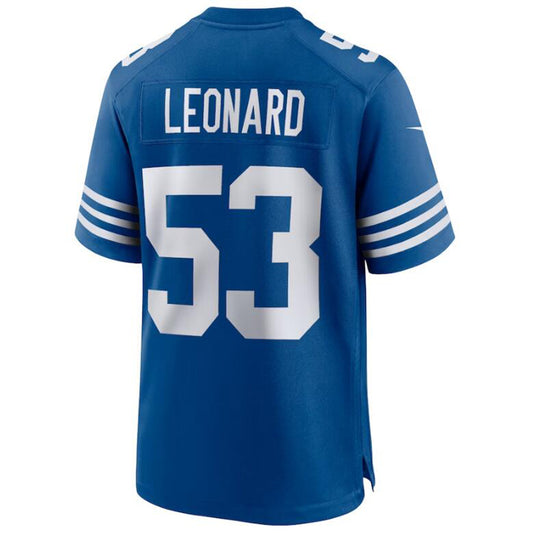 I.Colts #53 Shaquille Leonard Royal Stitched Player Vapor Elite Football Jerseys