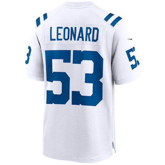 I.Colts #53 Shaquille Leonard White Stitched Player Game Football Jerseys