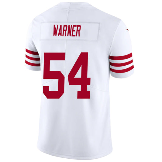 SF.49ers #54 Fred Warner White Stitched Player Game Football Jerseys