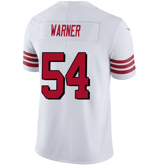 SF.49ers #54 Fred Warner White Stitched Player Vapor Elite Football Jerseys