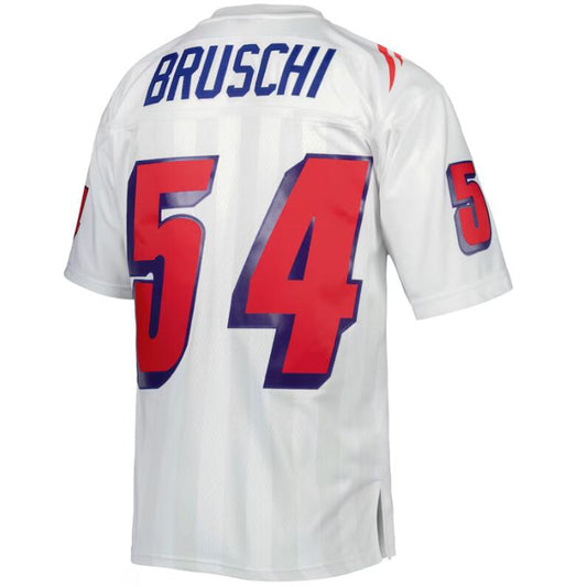 NE.Patriots #54 Tedy Bruschi Mitchell & Ness White 1996 Legacy Replica Jersey