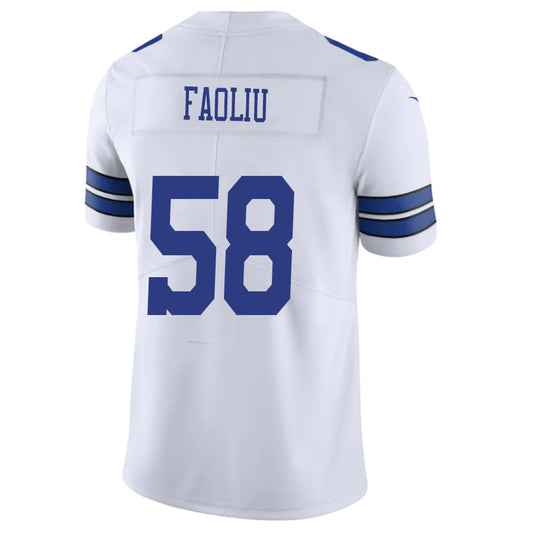 D.Cowboys #58 Austin Faoliu White Stitched Player Game Football Jerseys