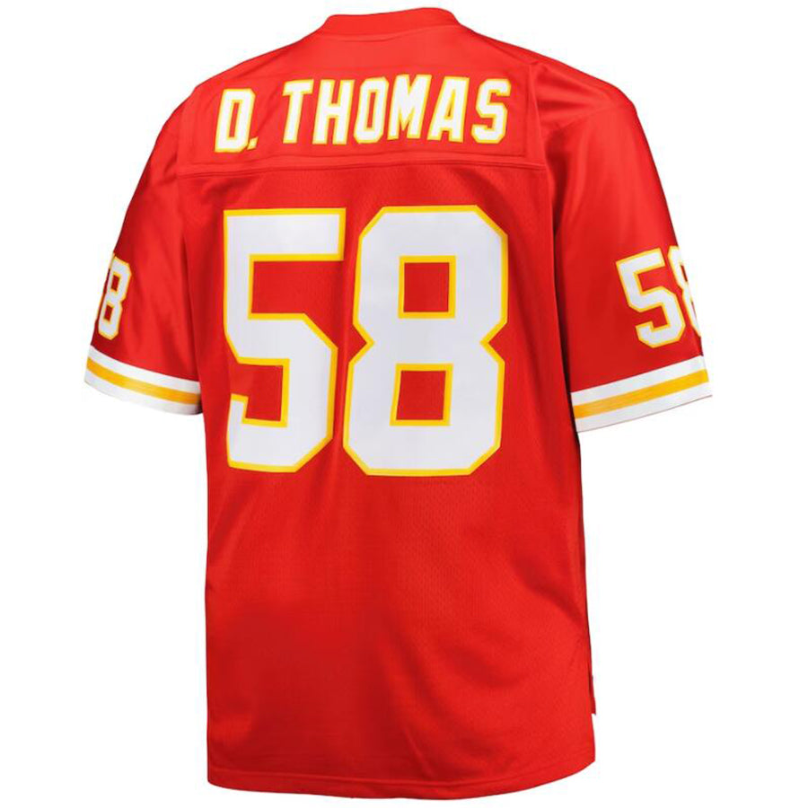KC.Chiefs #58 Derrick Thomas Mitchell & Ness Red Big & Tall 1994 Retired Player Replica Football Jerseys
