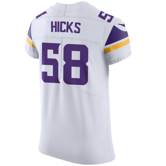 M.Vikings #58 Jordan Hicks White Stitched Player Vapor Elite Football Jerseys