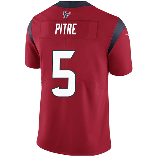H.Texans #5 Jalen Pitre Red Stitched Player Game Football Jerseys