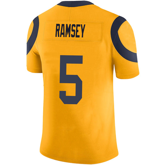 LA.Rams #5 Jalen Ramsey Gold Stitched Player Game Football Jerseys