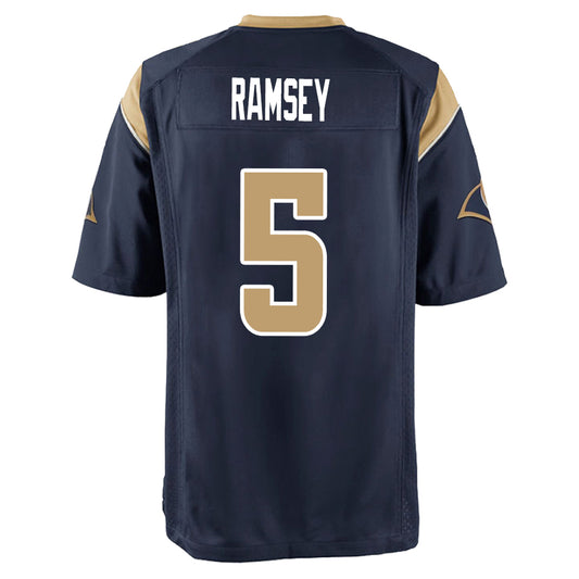 LA.Rams #5 Jalen Ramsey Navy Stitched Player Game Football Jerseys
