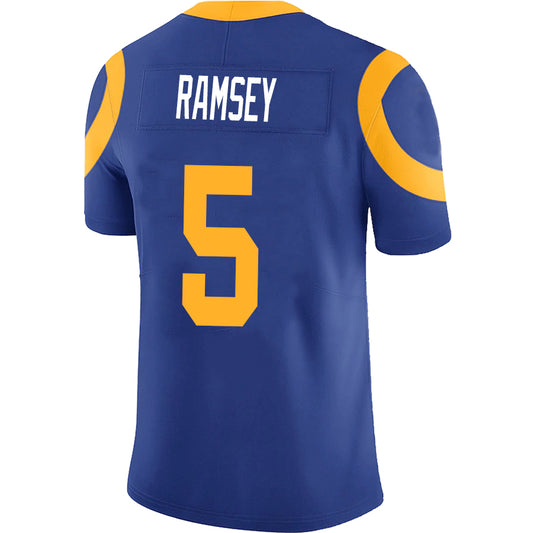 LA.Rams #5 Jalen Ramsey Royal Stitched Player Game Football Jerseys