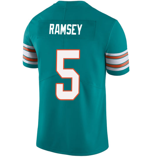 M.Dolphins #5 Jalen Ramsey Green Stitched Player Game Football Jerseys