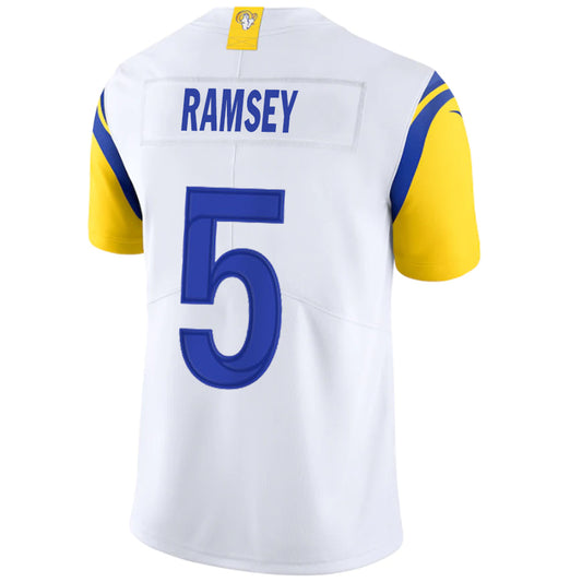 LA.Rams #5 Jalen Ramsey White Stitched Player Vapor Game Football Jerseys