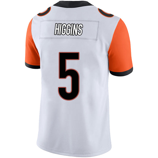 C.Bengals #5 Tee Higgins White Stitched Player Game Football Jerseys