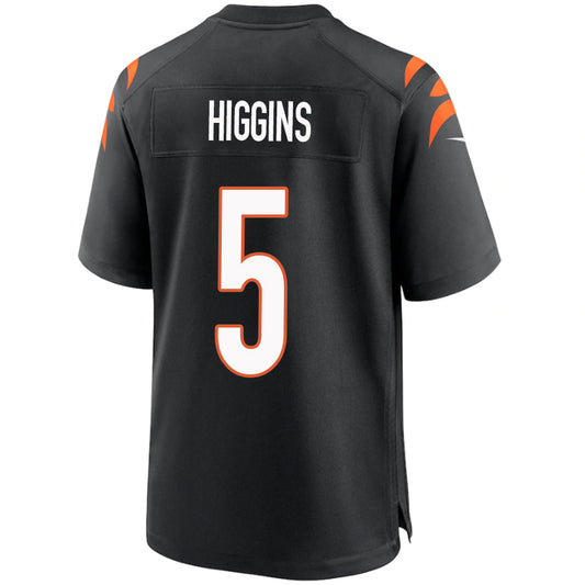 C.Bengals #5 Tee Higgins Black Stitched Player Vapor Game Football Jerseys