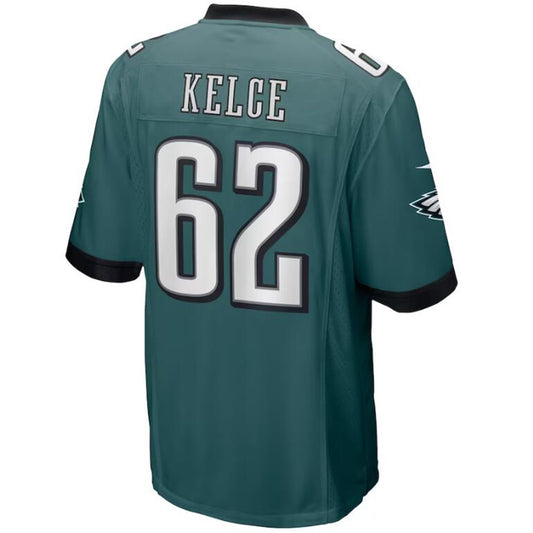 P.Eagles #62 Jason Kelce Midnight Green Super Bowl LVII Patch Game Jersey