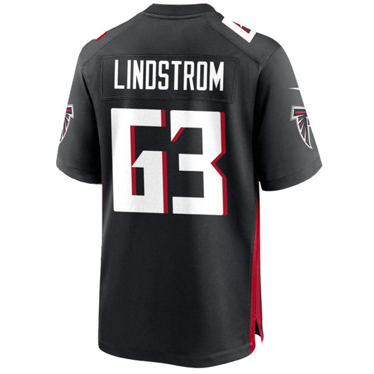 A.Falcons #63 Chris Lindstrom Black Stitched Player Vapor Game Football Jerseys