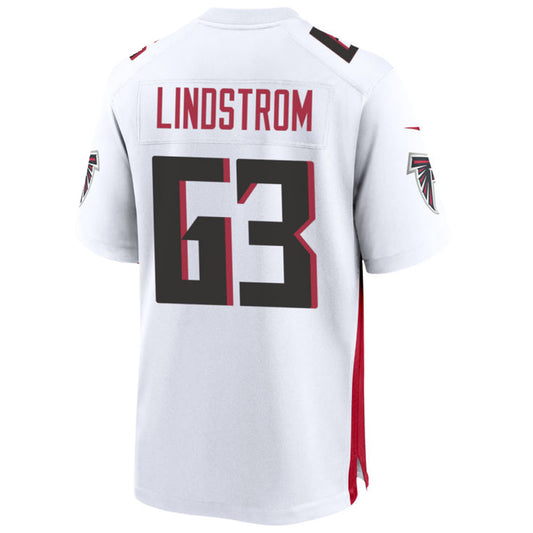 A.Falcons #63 Chris Lindstrom White Stitched Player Vapor Game Football Jerseys