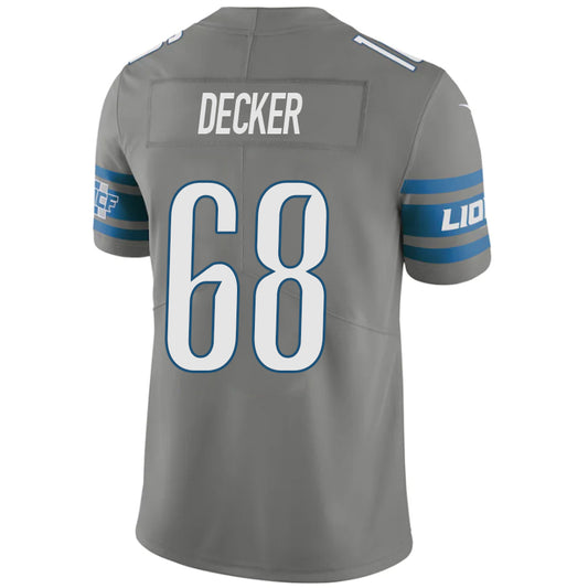 D.Lions #68 Taylor Decker Gray Stitched Player Vapor Game Football Jerseys