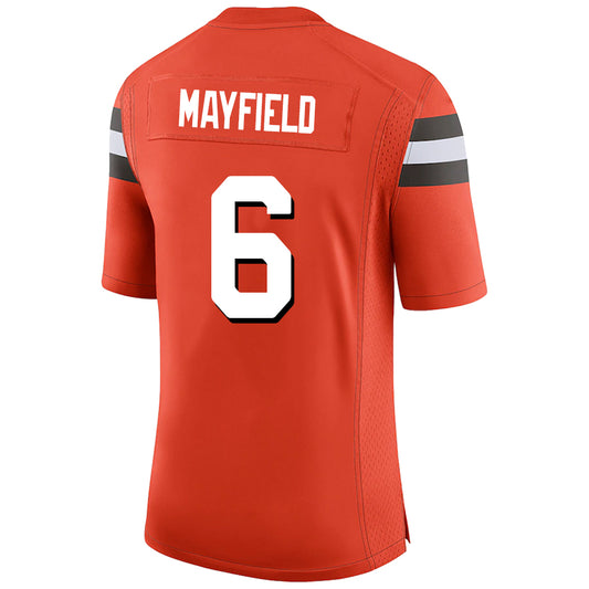 C.Browns #6 Baker Mayfield Orange Stitched Player Game Football Jerseys