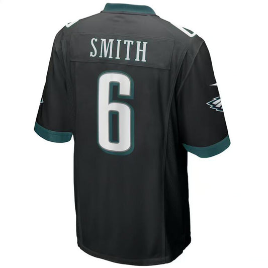 P.Eagles #6 DeVonta Smith Black Stitched Player Game Football Jerseys