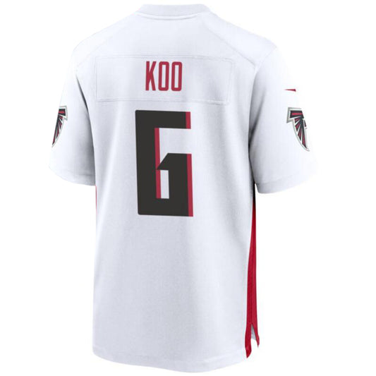 A.Falcons #6 Younghoe Koo White Stitched Player Vapor Game Football Jerseys