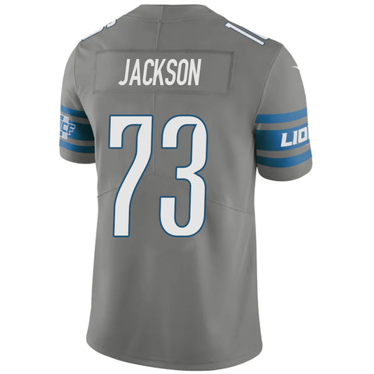 D.Lions #73 Jonah Jackson Gray Stitched Player Vapor Game Football Jerseys