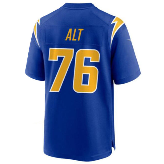 LA.Chargers #76 Joe Alt Royal Alternate Player Game Jersey American Stitched Football Jerseys