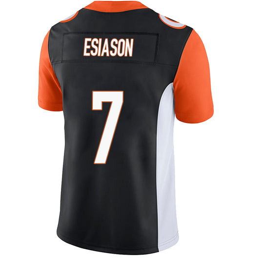 C.Bengals #7 Boomer Esiason Black Stitched Player Game Football Jerseys