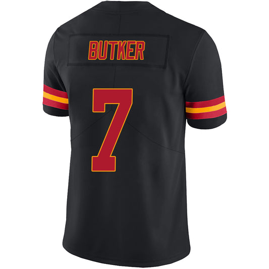 KC.Chiefs #7 Harrison Butker Black Stitched Player Game Football Jerseys