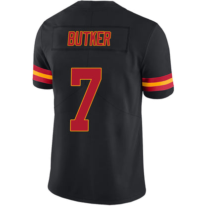 KC.Chiefs #7 Harrison Butker Black Stitched Player Game Football Jerseys