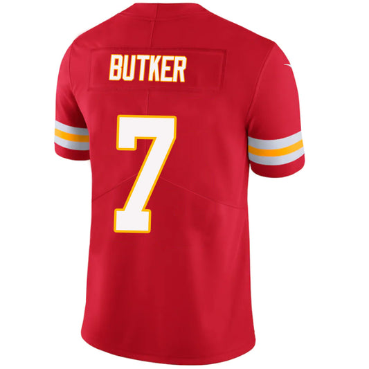 KC.Chiefs #7 Harrison Butker Red Stitched Player Vapor Elite Football Jerseys