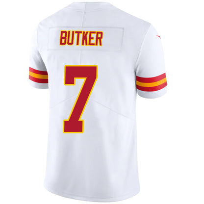 KC.Chiefs #7 Harrison Butker White Stitched Player Vapor Elite Football Jerseys