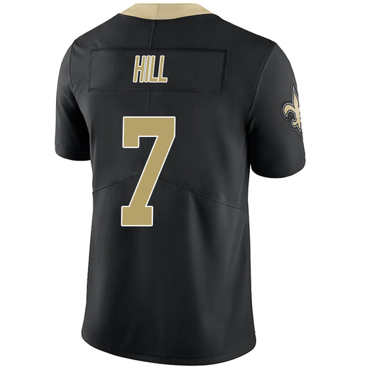 NO.Saints #7 Taysom Hill Black Stitched Player Game Football Jerseys
