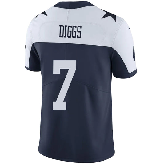 D.Cowboys #7 Trevon Diggs White-Navy Stitched Player Game Football Jerseys
