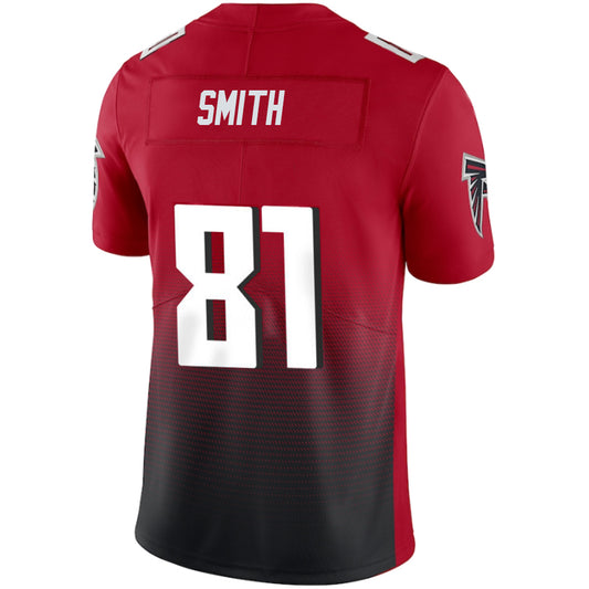 A.Falcons #81 Jonnu Smith Red Stitched Player Vapor Game Football Jerseys