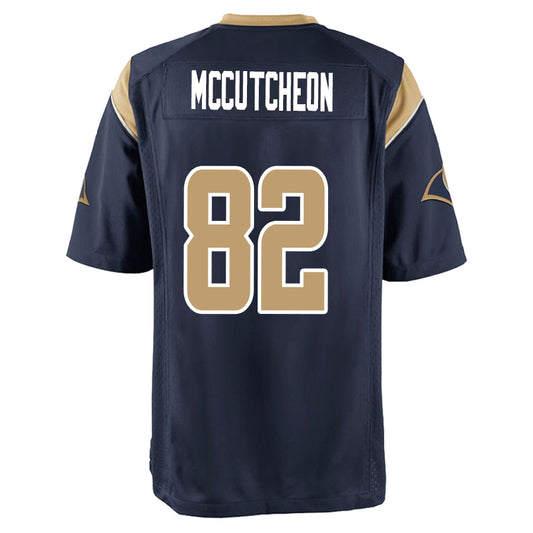 LA.Rams #82 Lance McCutcheon Navy Stitched Player Game Football Jerseys