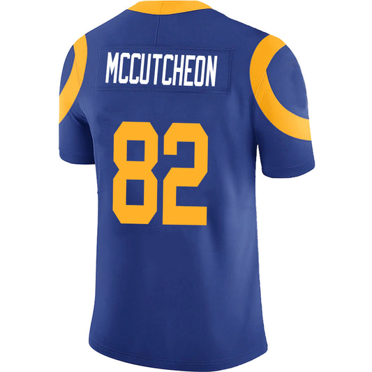 LA.Rams #82 Lance McCutcheon Royal Stitched Player Game Football Jerseys