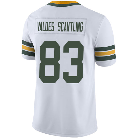 GB.Packer #83 Marquez Valdes-Scantling White Stitched Player Game Football Jerseys