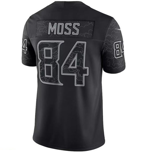 M.Vikings #84 Randy Moss Black Stitched Player Game Football Jerseys