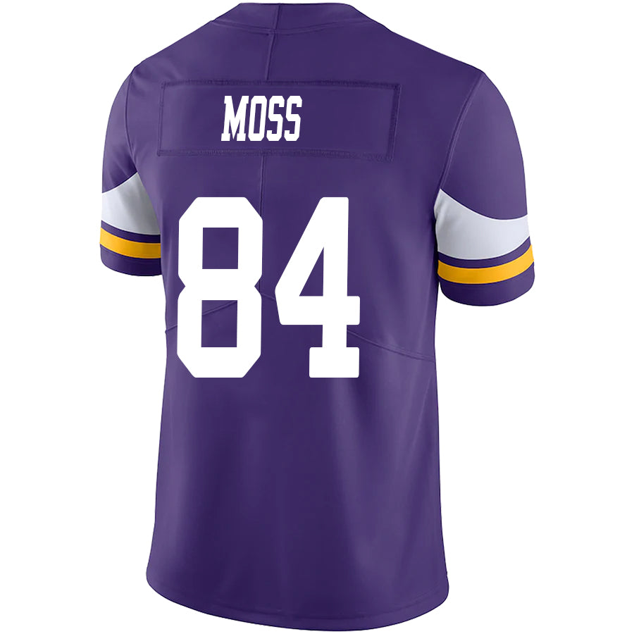 M.Vikings #84 Randy Moss Purple Stitched Player Game Football Jerseys