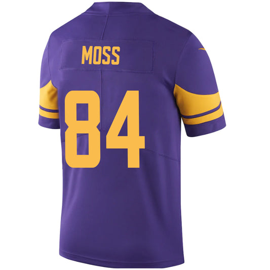 M.Vikings #84 Randy Moss Purple Stitched Player Vapor Game Football Jerseys