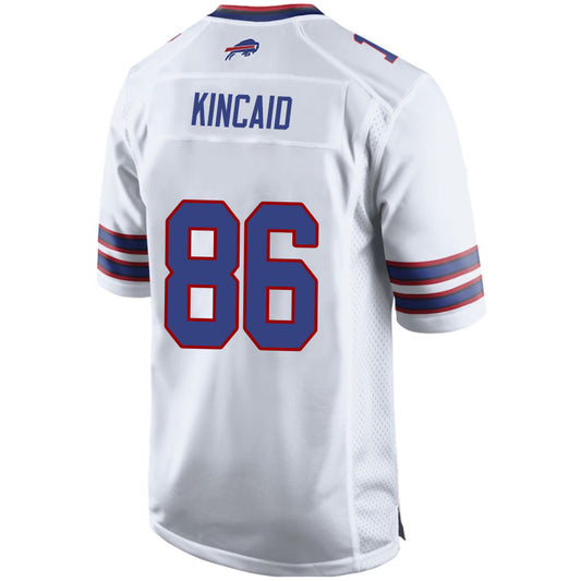 B.Bills #86 Dalton Kincaid White Stitched Player Game Football Jerseys