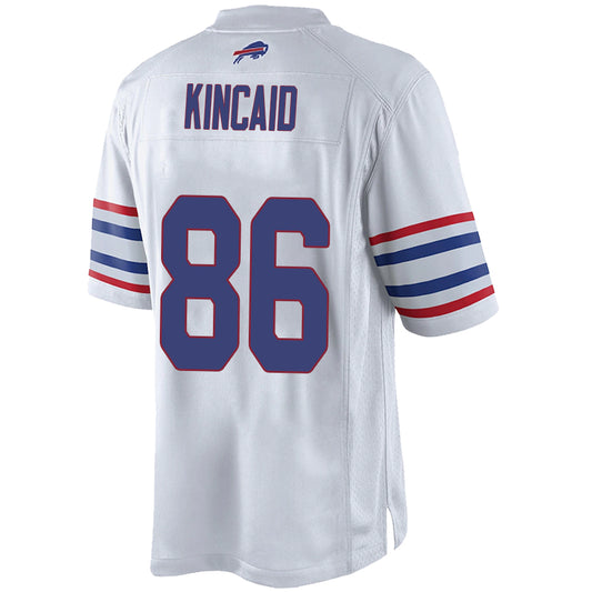 B.Bills #86 Dalton Kincaid White Stitched Player Vapor Game Football Jerseys
