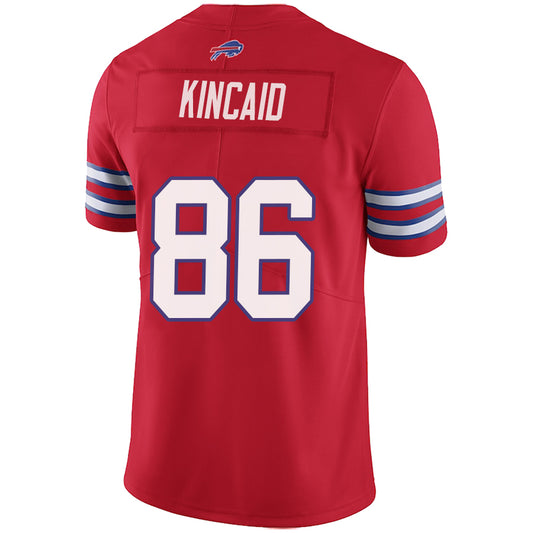 B.Bills #86 Dalton Kincaid Red Stitched Player Game Football Jerseys