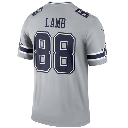 D.Cowboys #88 CeeDee Lamb Gray Stitched Player Game Football Jerseys