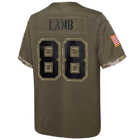 D.Cowboys #88 CeeDee Lamb Olive 2022 Salute To Service Player Football Jerseys