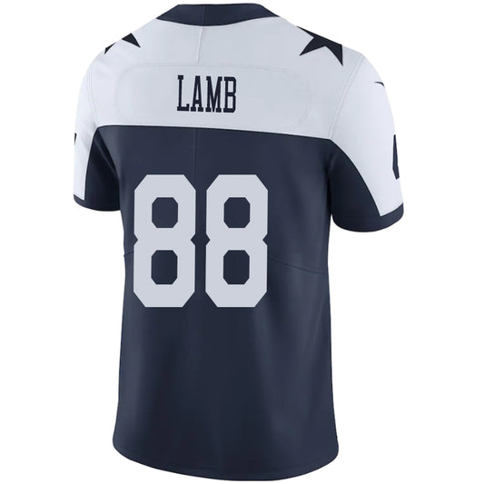 D.Cowboys #88 CeeDee Lamb Navy-white Stitched Player Game Football Jerseys